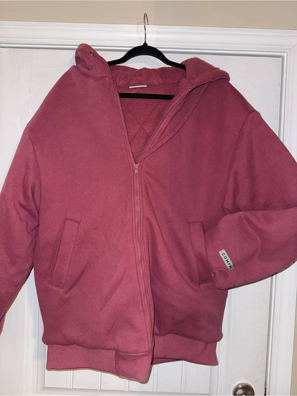 Weighted comfort zip up jacket